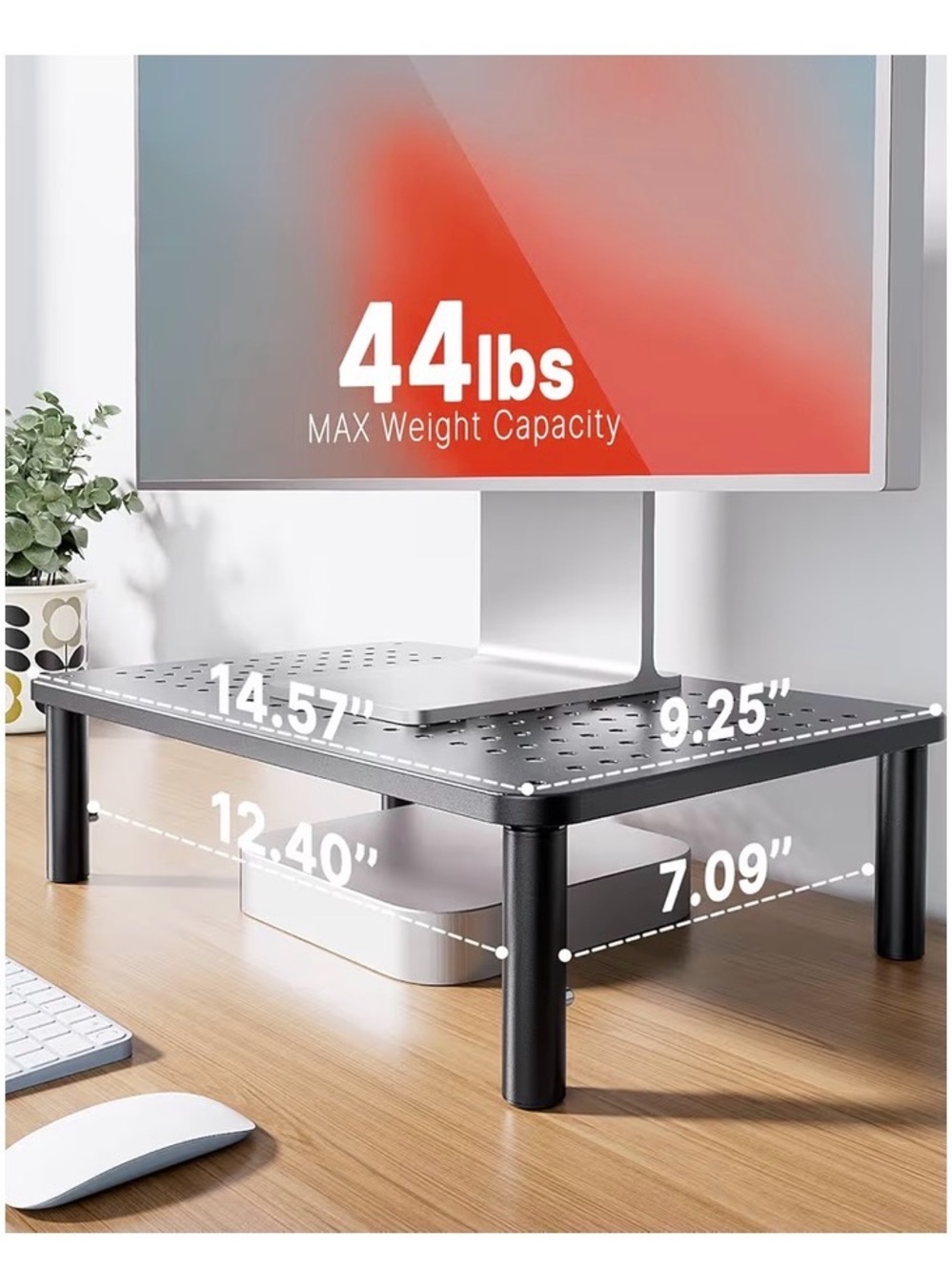 HUANUO Monitor Stand, Monitor Stand Riser 3 Height Adjustable, Monitor Riser - Picture 3 of 13